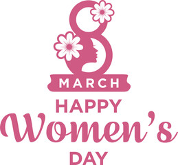 women's day background with heart pattern and typography of happy women's day text . Vector illustration. Wallpaper, flyers, invitation, posters, brochure, banners. Happy Women's day post card