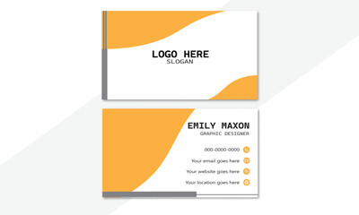 Modern bright business card template design, Creative simple concept design vector