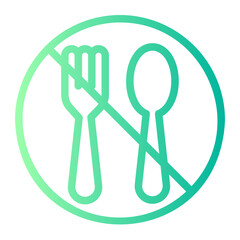 no eating gradient icon