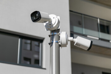 Outdoor CCTV monitoring, security cameras.