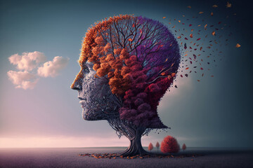 Fototapeta Mental illnesses. Alzheimer's disease concept  obraz