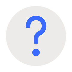 question flat design icon