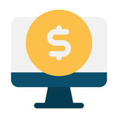 pay per click flat design icon