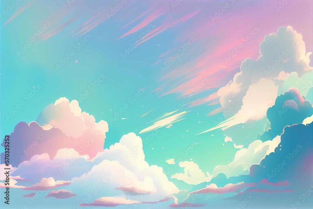 Canvas Prints pastel color of sky background. illustration graphic design. generative ai