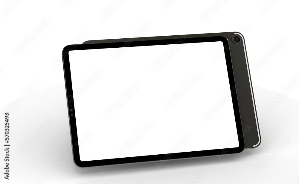 Poster realistic horizontal black tablet pc pad computer mockups