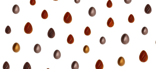 Set of different 3D realistic, shiny, golden,