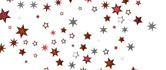 golden stars - in red