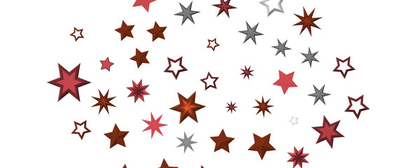 Festive christmas card. Isolated illustration white background. - in red