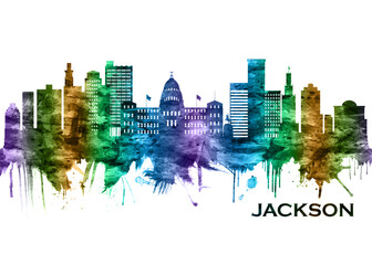 Obraz premium Jackson Mississippi skyline