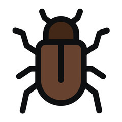 bug outline color icon