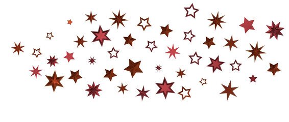 Holiday golden decoration, glitter frame isolated - in red