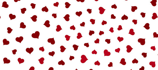 realistic isolated heart confetti on the transparent background for decoration and covering. Concept of Happy Valentine's Day,