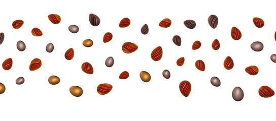 Pile of golden eggs. 3d render illustration.