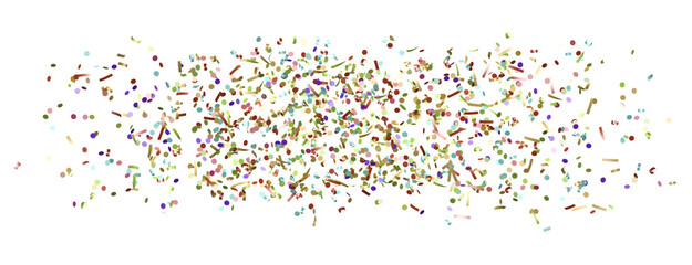 Confetti, paper triangle on the floor, fancy, colorful, celebration party