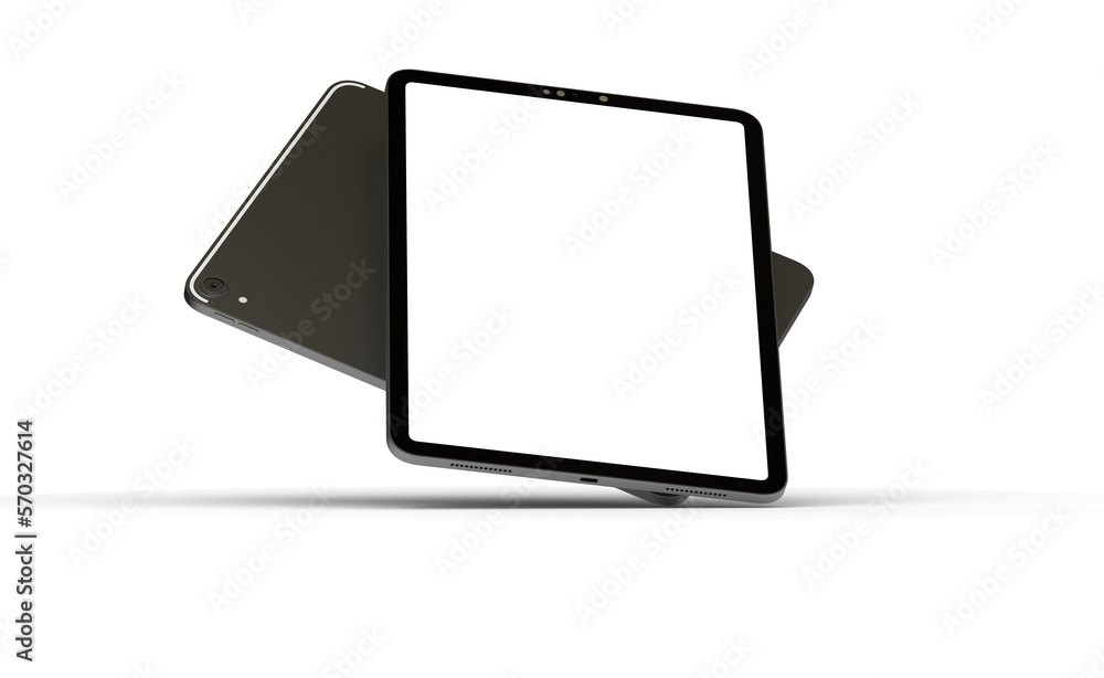 Aufkleber tablet pc computer with blank screen 3d