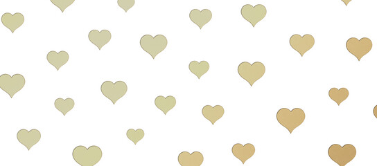 realistic isolated heart confetti on the transparent background for decoration and covering.