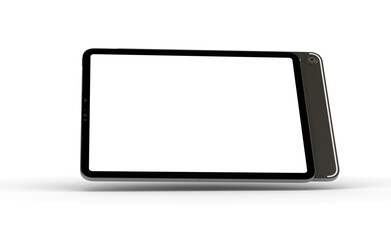 Tablet pc  computer with blank screen 3d