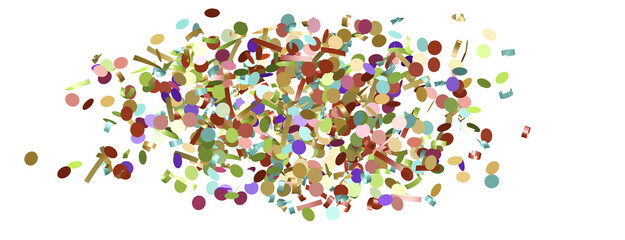 Confetti, paper triangle on the floor, fancy, colorful, celebration party