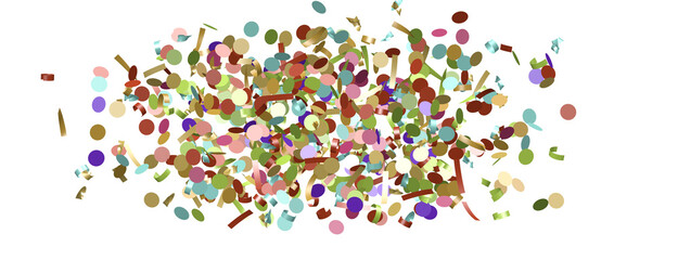 Confetti, paper triangle on the floor, fancy, colorful, celebration party