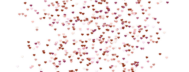 hearts isolated on transparent background. Valentine’s day design.