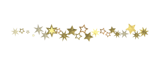 A gray whirlwind of golden snowflakes and stars. New