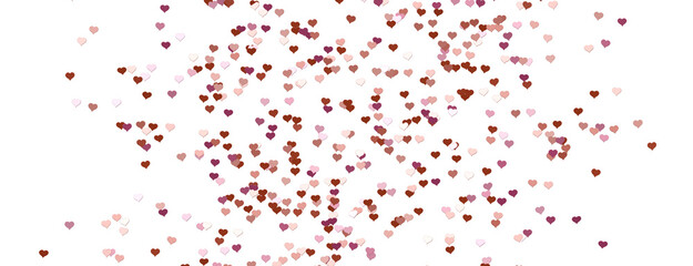 hearts isolated on transparent background. Valentine’s day design.