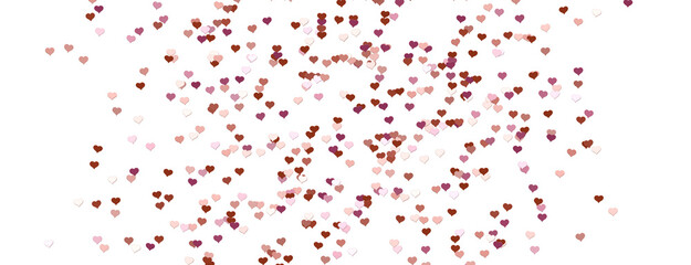 hearts isolated on transparent background. Valentine’s day design.