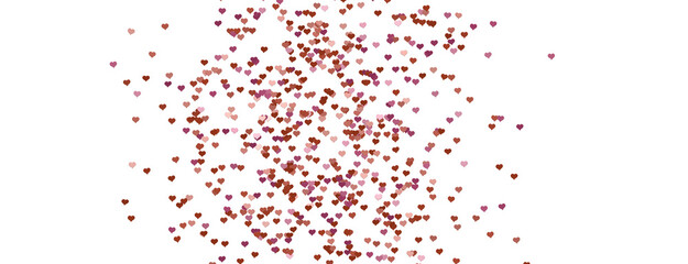 hearts isolated on transparent background. Valentine’s day design.