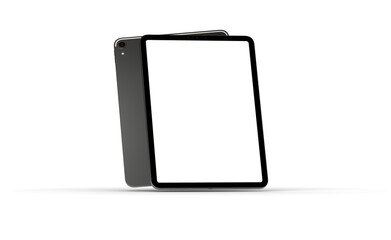 Photo Black tablet computer with blank 3d