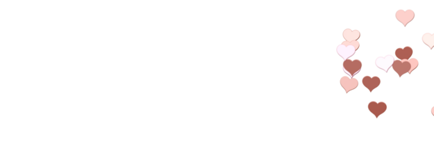 Falling red and pink hearts isolated on transparent background. Valentine’s day design