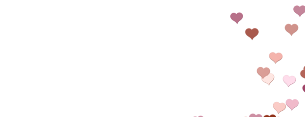 hearts on a transparent background. 3D rendering. for valentine's day and wedding. PNG Rain from hearts.