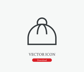 Hat vector icon. Editable stroke. Symbol in Line Art Style for Design, Presentation, Website or Mobile Apps Elements, Logo.  Hat symbol illustration. Pixel vector graphics - Vector