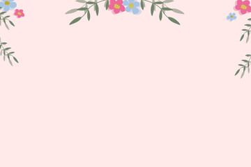 Pink background with flowers. Spring background. Background for the spring holiday.