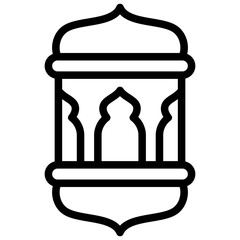 lantern ilustration with outline