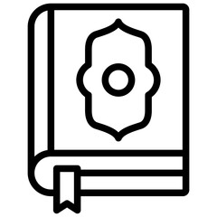 quran ilustration with outline