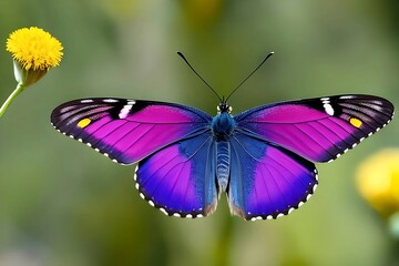 Closeup butterfly  flying