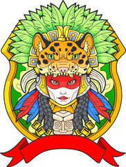 cute aztec princess, illustration design