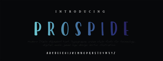 rospidi,Abstract modern urban alphabet fonts. Typography sport, game, technology, fashion, digital, future creative logo font. vector illustration
