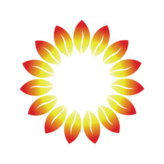 Sun flower natural logo design