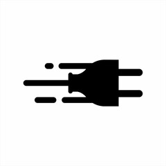 Electrical plug illustration design with fast concept.