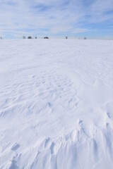 A snowy field, Qu&eacute;bec, Canada