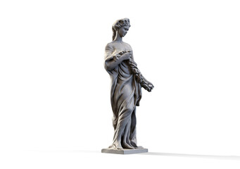 Woman Sculpture 3d isolate rendering on transparent background
