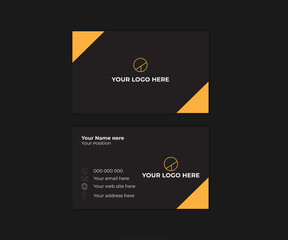 Minimal Business Card Layout. modern black and white business card design. business card flat design template vector