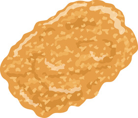 骨なしフライドチキンのイラスト