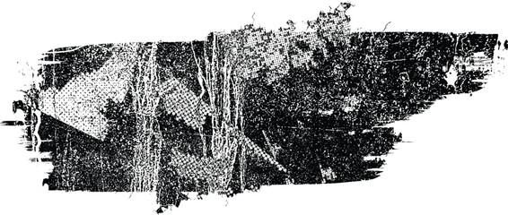 Obraz premium Glitch distorted geometric shape . Noise destroyed logo . Trendy defect error shapes . Glitched frame .Grunge textured . Distressed effect .Vector shapes with a halftone dots screen print texture.