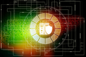 2d rendering Database and computer data security concept