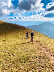 Hikers on top of the mountain