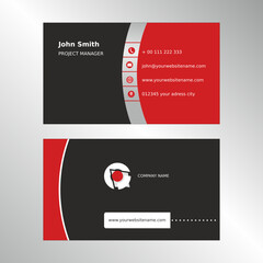 Corporate Business card. Visiting card for business and personal use. Graphic design. Vector graphic. Vector illustration.