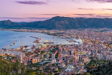Foto op Canvas Palermo, Italy skyline over the Port © SeanPavonePhoto