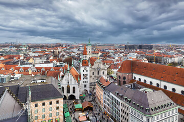 Naklejka na ściany i meble Aerial view of Munich, Germany
